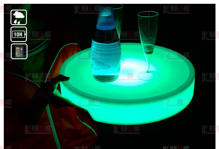 LED Wireless Light up Plastic Wine Fruit Tray