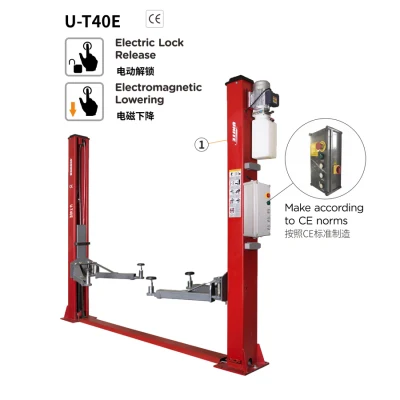 Ascensore per auto Unite a due montanti Attrezzatura di sollevamento per auto standard CE U-T40e Ascensore per auto a due montanti per garage